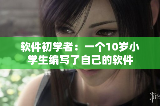 软件初学者：一个10岁小学生编写了自己的软件