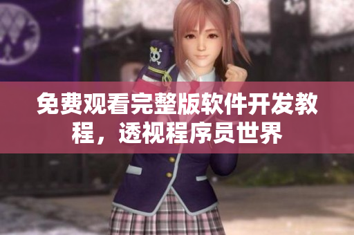 免费观看完整版软件开发教程，透视程序员世界