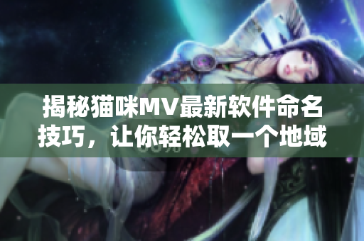 揭秘猫咪MV最新软件命名技巧，让你轻松取一个地域感强的软件名
