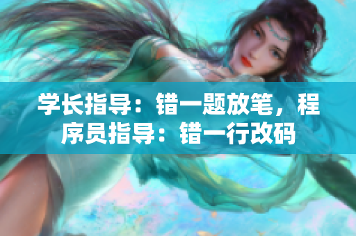 学长指导：错一题放笔，程序员指导：错一行改码