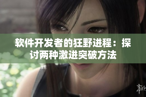软件开发者的狂野进程：探讨两种激进突破方法