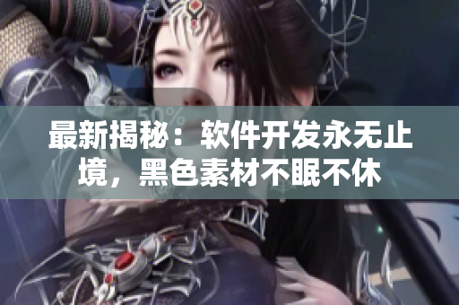 最新揭秘：软件开发永无止境，黑色素材不眠不休