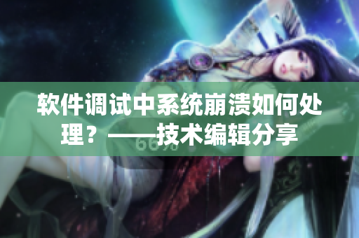 软件调试中系统崩溃如何处理？——技术编辑分享