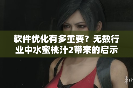软件优化有多重要？无数行业中水蜜桃汁2带来的启示