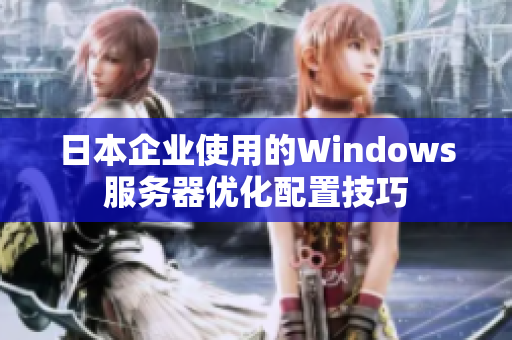 日本企业使用的Windows服务器优化配置技巧