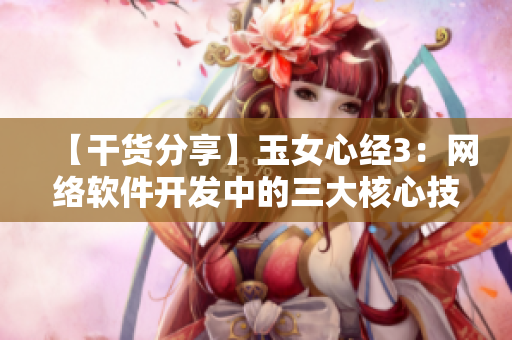 【干货分享】玉女心经3：网络软件开发中的三大核心技巧