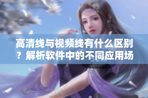 高清线与视频线有什么区别？解析软件中的不同应用场景