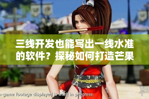 三线开发也能写出一线水准的软件？探秘如何打造芒果级软件