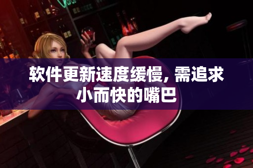软件更新速度缓慢, 需追求小而快的嘴巴