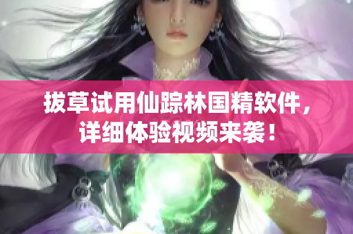 拔草试用仙踪林国精软件，详细体验视频来袭！