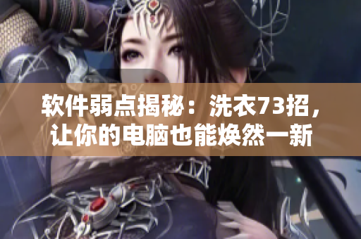 软件弱点揭秘：洗衣73招，让你的电脑也能焕然一新