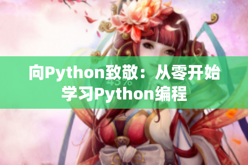 向Python致敬：从零开始学习Python编程