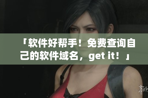 「软件好帮手！免费查询自己的软件域名，get it！」