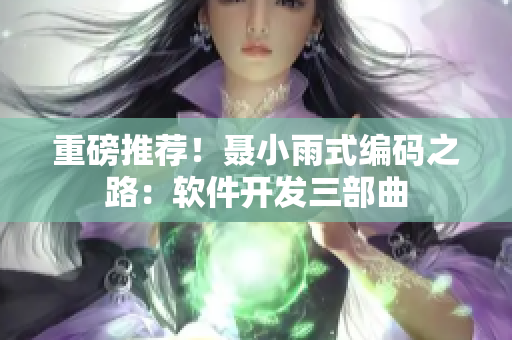 重磅推荐！聂小雨式编码之路：软件开发三部曲