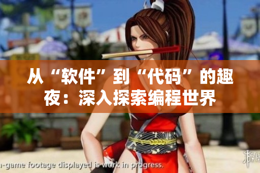 从“软件”到“代码”的趣夜：深入探索编程世界