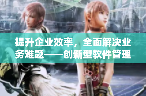 提升企业效率，全面解决业务难题——创新型软件管理系统
