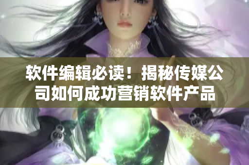 软件编辑必读！揭秘传媒公司如何成功营销软件产品