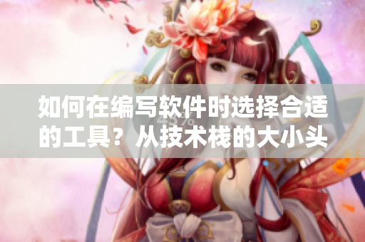 如何在编写软件时选择合适的工具？从技术栈的大小头入手