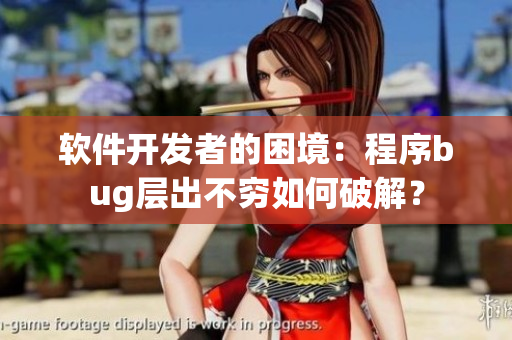 软件开发者的困境：程序bug层出不穷如何破解？