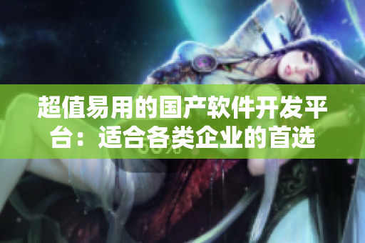 超值易用的国产软件开发平台：适合各类企业的首选