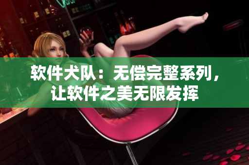 软件犬队：无偿完整系列，让软件之美无限发挥