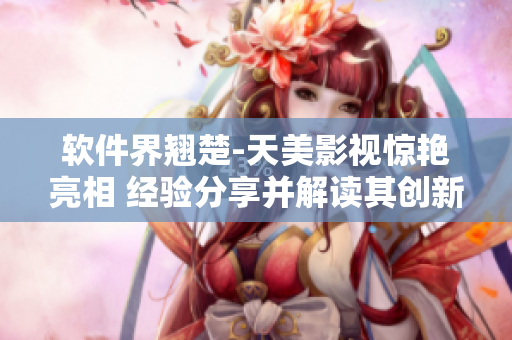 软件界翘楚-天美影视惊艳亮相 经验分享并解读其创新之道