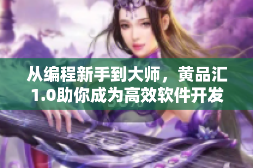 从编程新手到大师，黄品汇1.0助你成为高效软件开发者