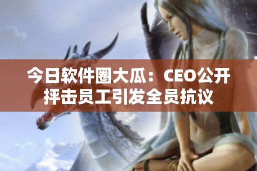 今日软件圈大瓜：CEO公开抨击员工引发全员抗议