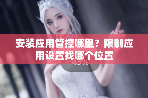 安装应用管控哪里？限制应用设置找哪个位置