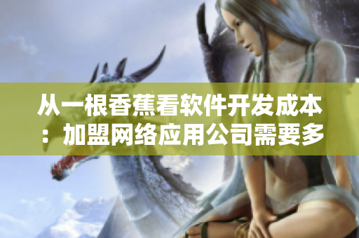 从一根香蕉看软件开发成本：加盟网络应用公司需要多少投资？