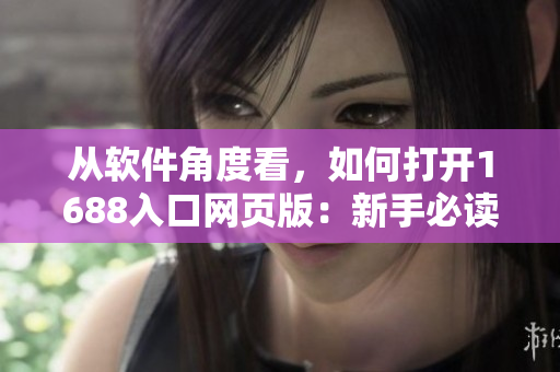 从软件角度看，如何打开1688入口网页版：新手必读