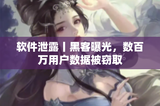 软件泄露丨黑客曝光，数百万用户数据被窃取