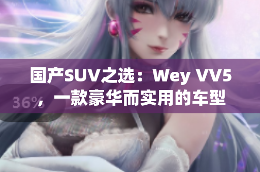 国产SUV之选：Wey VV5，一款豪华而实用的车型