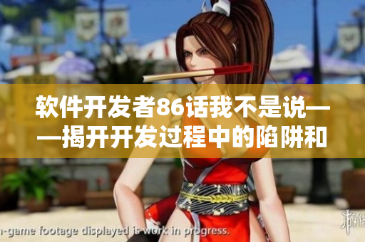 软件开发者86话我不是说——揭开开发过程中的陷阱和技巧