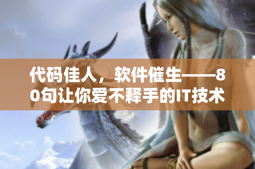 代码佳人，软件催生——80句让你爱不释手的IT技术写作佳句再现