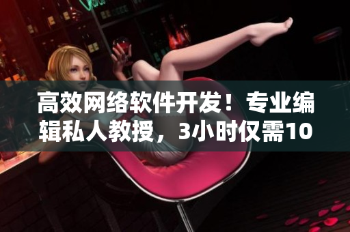 高效网络软件开发！专业编辑私人教授，3小时仅需100元