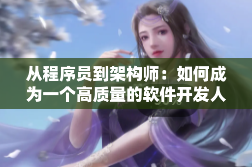 从程序员到架构师：如何成为一个高质量的软件开发人员