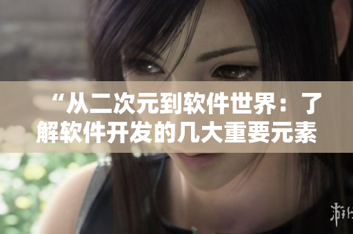 “从二次元到软件世界：了解软件开发的几大重要元素”