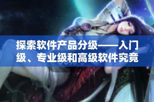 探索软件产品分级——入门级、专业级和高级软件究竟有何不同？