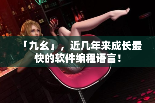 「九幺」，近几年来成长最快的软件编程语言！