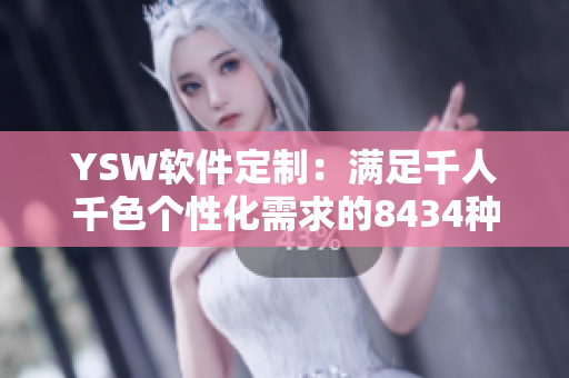 YSW软件定制：满足千人千色个性化需求的8434种选择