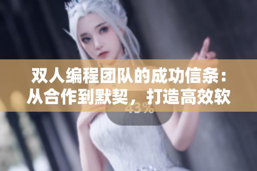 双人编程团队的成功信条：从合作到默契，打造高效软件开发模式！