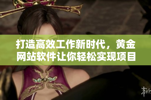 打造高效工作新时代，黄金网站软件让你轻松实现项目管理
