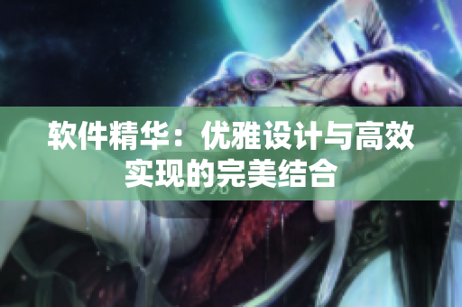 软件精华：优雅设计与高效实现的完美结合