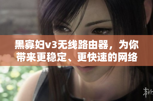 黑寡妇v3无线路由器，为你带来更稳定、更快速的网络体验！