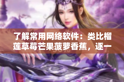 了解常用网络软件：类比榴莲草莓芒果菠萝香蕉，逐一解析其功能与特点
