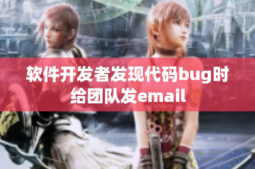 软件开发者发现代码bug时给团队发email