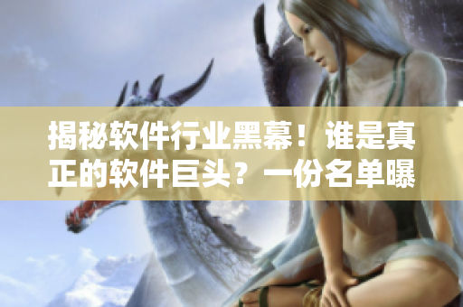 揭秘软件行业黑幕！谁是真正的软件巨头？一份名单曝光！