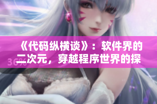 《代码纵横谈》：软件界的二次元，穿越程序世界的探险之旅