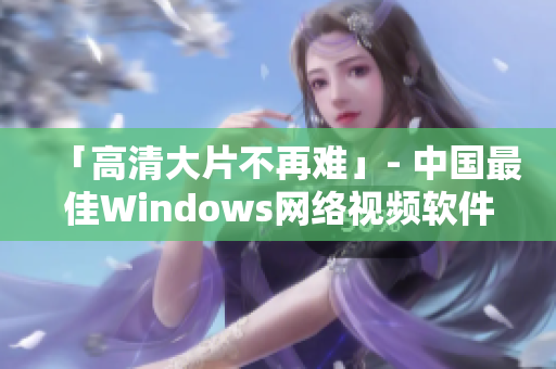 「高清大片不再难」- 中国最佳Windows网络视频软件推荐